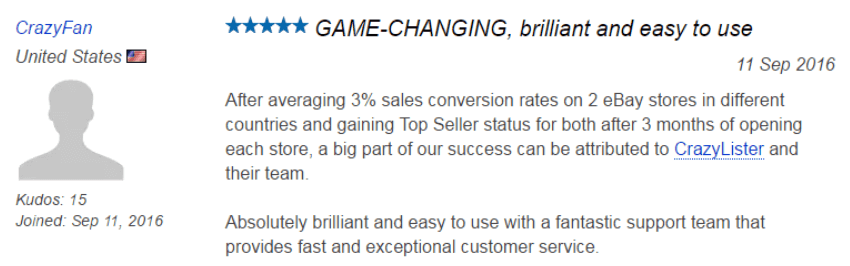 crazylister customer review increasing his conversion rate