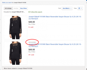 ebay promoted listing with generic result