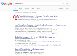 Google search results are similar to ebay ads