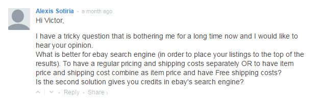 Question - What is better for eBay search engine