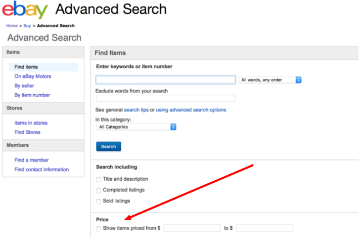 Best things to sell on ebay - filter by price to show only $100+ items