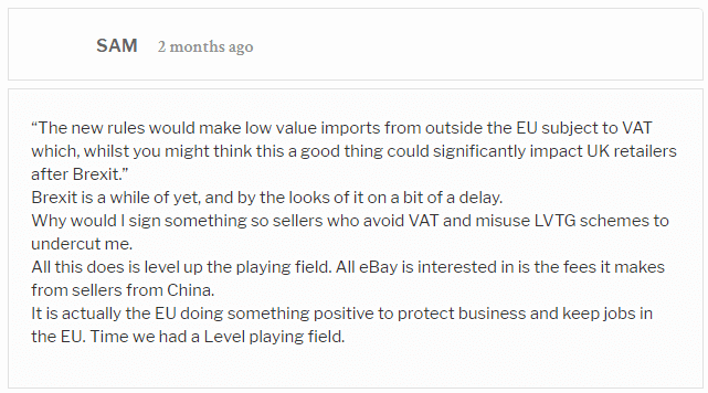 ebay seller feedback regarding vat