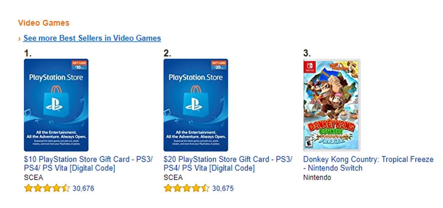 amazon best selling video games