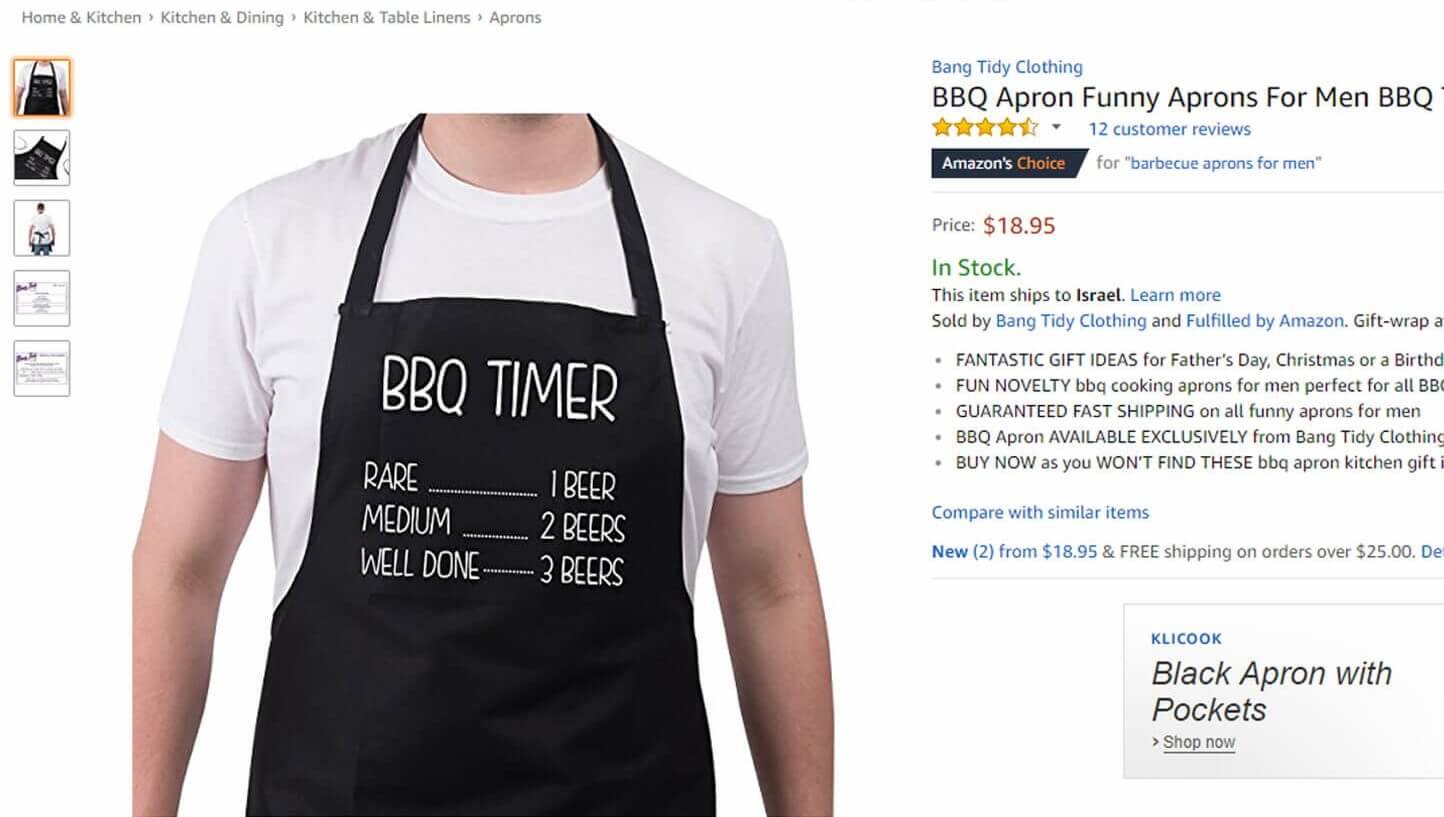  Bang Tidy Clothing Funny Apron Cooking Gifts for Men