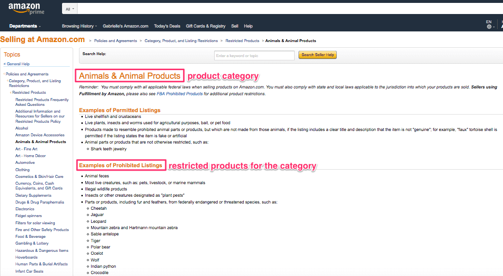 amazon product restrictions