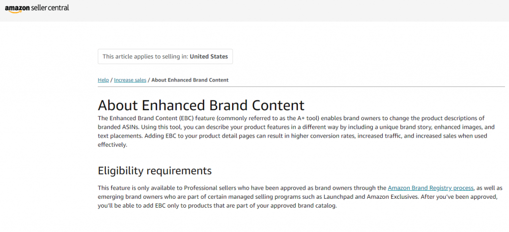 amazon enhanced brand content