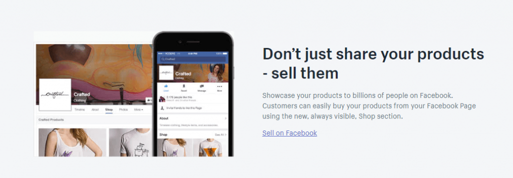 shopify lite Facebook Sales