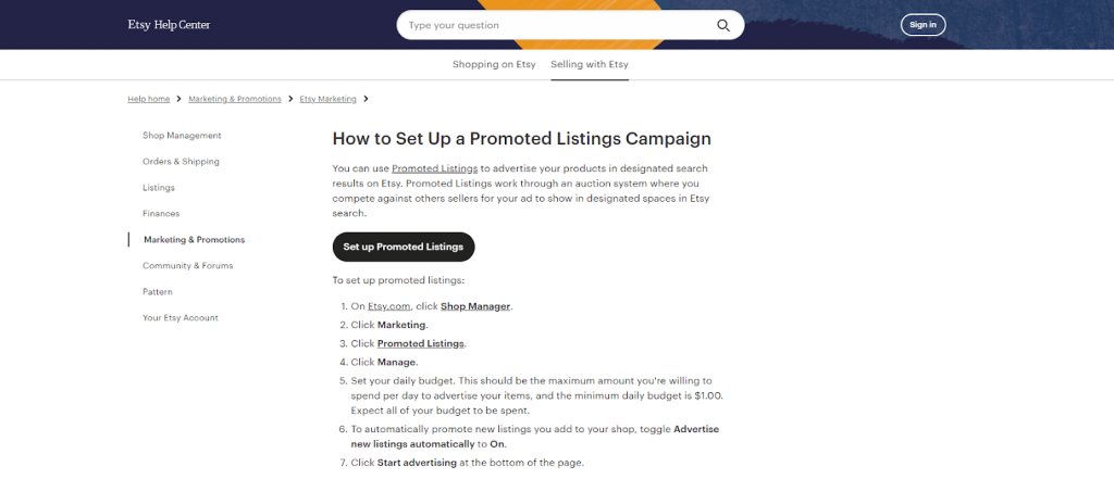 etsy promoted listings